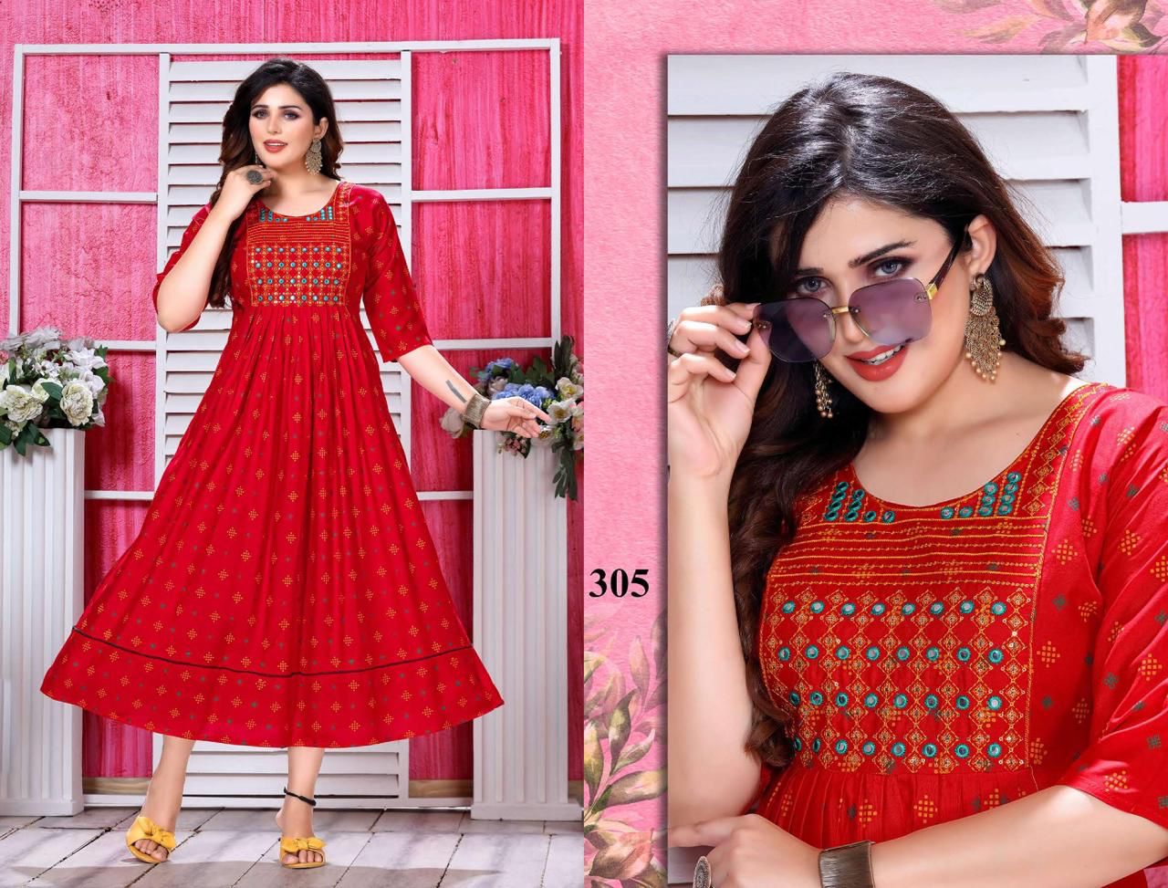 Jlf Super Star Vol 1 Printed Embroidery Kurtis Catalog
